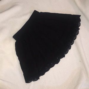 Aeropostale black skirt with crochet trimming